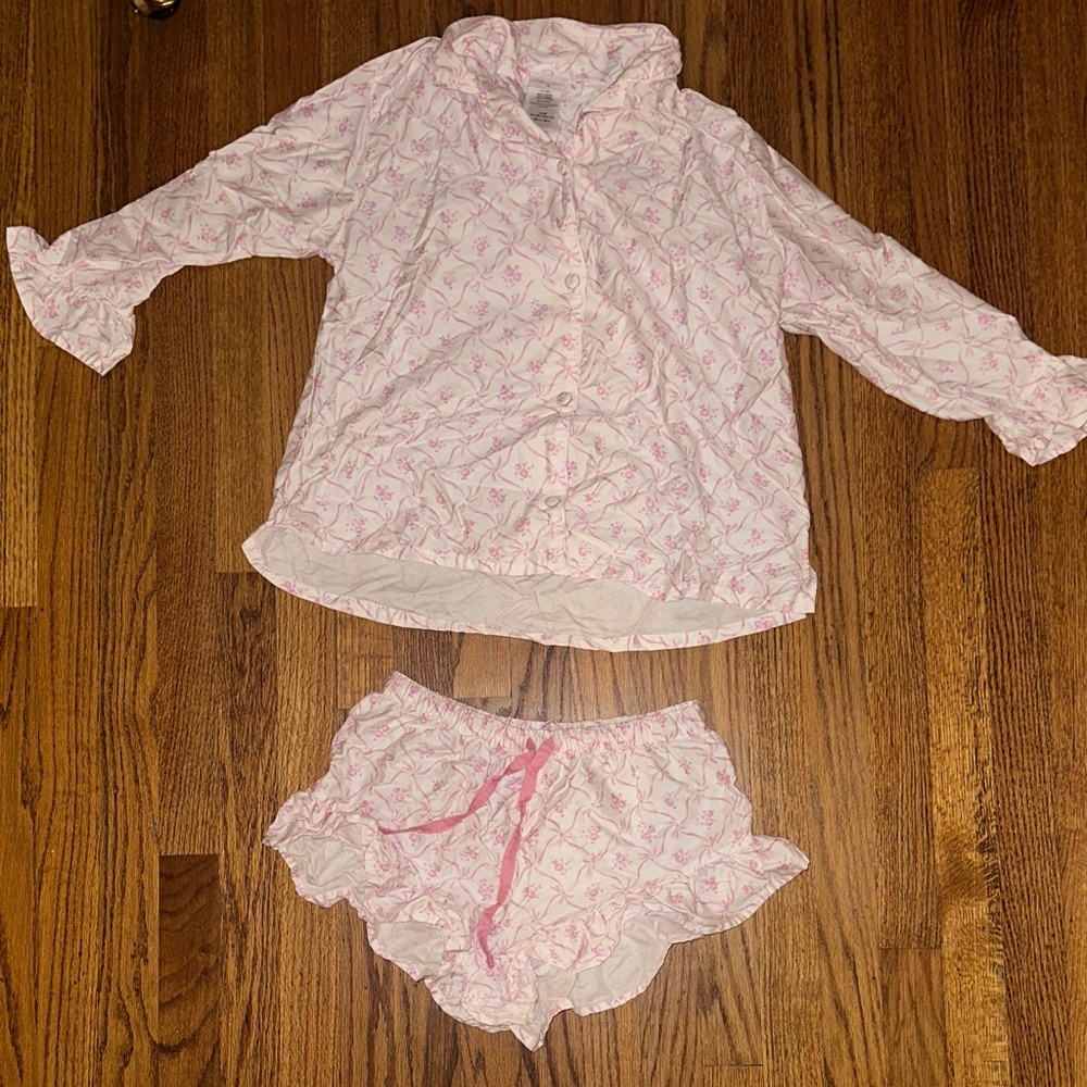 LoveShackFancy Pink Floral Women's Pajama Set